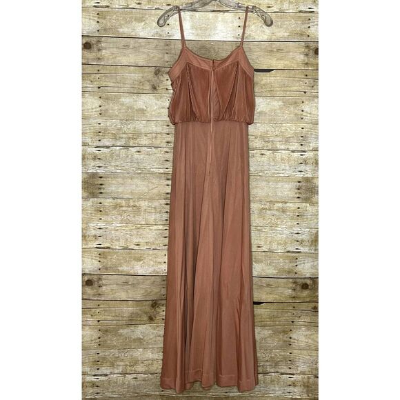 VINTAGE COCKTAIL BLOUSEN SPAGHETTI STRAP SPECIAL OCCASION DINNER DATE MAXI DRESS - Picture 2 of 2